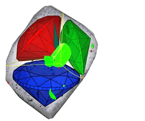 3D laser scanning of diamond